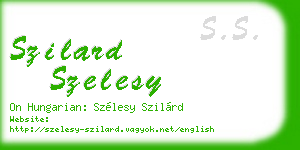 szilard szelesy business card